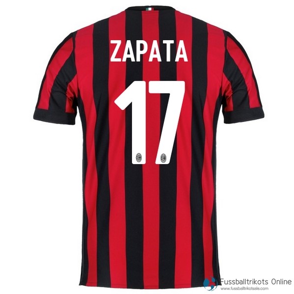 AC Milan Trikot Heim Zapata 2017-18 Fussballtrikots Günstig
